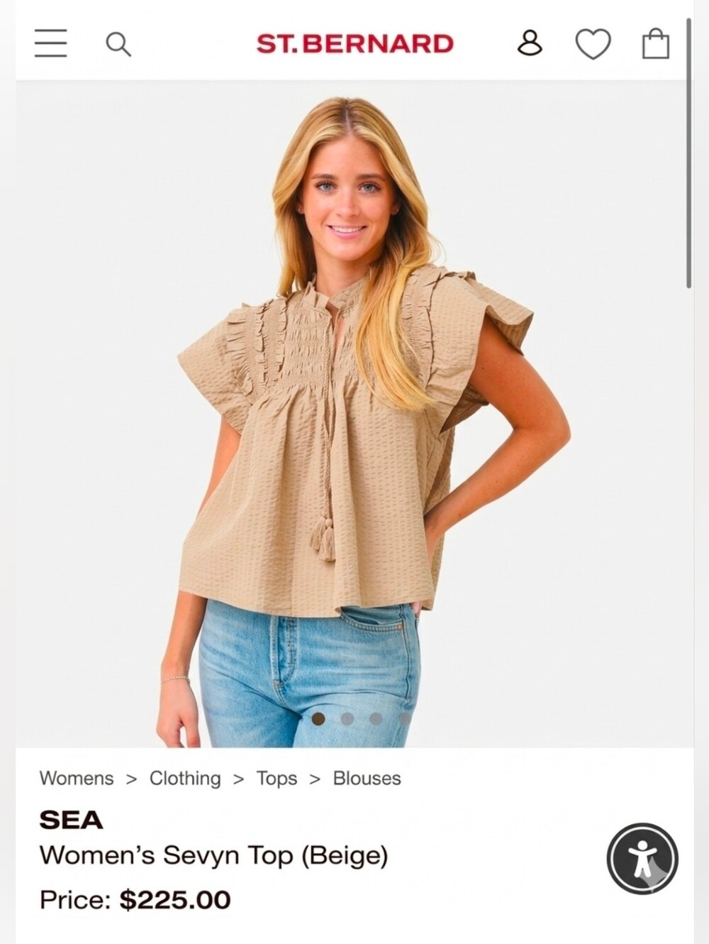 SEA New York Women's Sevyn Seersucker Top - Small